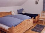 Schlafzimmer in unserer kleinen Ferienwohnung