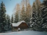 Die Almhütte im Winter - Holmbauer Krakauschatten
