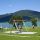 Die Liegewiese am See mit Spielplatz für die Kinder in Rottach-Egern - Oberbayern Alpen