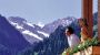 Blick vom Hotel in die Berge