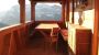 Terrasse im Sommer, Ferienhaus Grosse Panoramahütte Sonderdach - Panoramahuetten Sonderdach Bezau