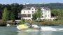 Donau Rad Hotel Wachauerhof direkt an der Donau<br />im Hintergrund die Wallfahrtsbasilika Maria Taferl