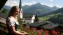 Ausblick vom Panorama Zimmer - Gaestehaus Woell Alpbach