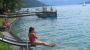 Wasserrutsche am Badestrand - Hotel Bramosen Weyregg am Attersee