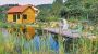 Schwimmteich und Sauna-Blockhütte