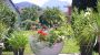Blick in den Garten der Ferienwohnung Ort